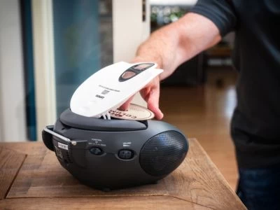 Lenco SCD-24 Weiss - Boombox CD-Player Mit Radio Und Kopfhöreranschluss – Bild 5