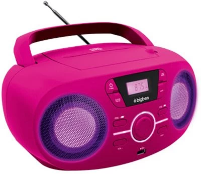 Bigben CD-Player Mit Radio CD61 (pink) – Bild 2