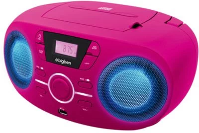 Bigben CD-Player Mit Radio CD61 (pink) – Bild 3