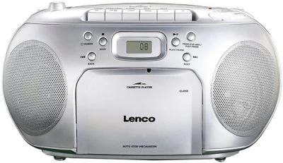 Lenco SCD-420SI - CD-Player Mit FM-Radio, Kassettenplayer Und Kopfhöreranschluss, Silber