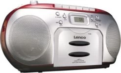 Lenco SCD-420RD - CD-Player Mit FM-Radio, Kassettenplayer Und Kopfhöreranschluss, Rot